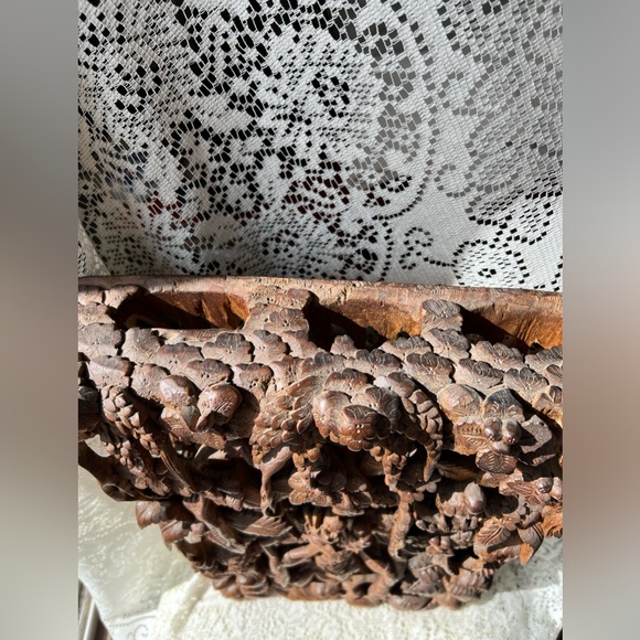 Vintage Balinese Carved Wood Sculptural Wall Panel Rama Sita - Picture 10 of 17